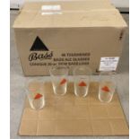 48 Bass ale pint glasses with original box.