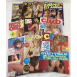 10 assorted vintage adult erotic magazines.