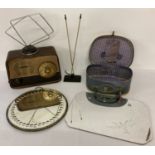 A collection of assorted 1960's collectables to include vanity case and mirrors.