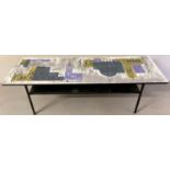 A mid century John Piper design "London Skyline" coffee table for Terence Conran.