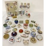 A collection of 45 del Prado fine porcelain lidded trinket boxes to include oriental designs.