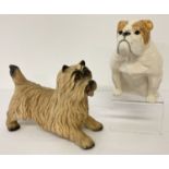 2 Beswick ceramic dog figurines. A matt finish Cairn Terrier model #3082.