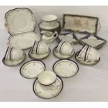 A quantity of vintage Paragon china tea ware together with a Burgess Ware sandwich set.