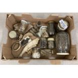 A box of natural history samples to include animal bones used for informative talks.