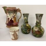 4 pieces of antique and vintage ceramics.