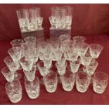 A quantity of assorted lead crystal glasses, to include some matching sets.