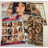 5 large colour The Sun Page 3 calendars from 2002, 2006, 2007, 2008 & 2009.