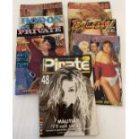 7 assorted vintage and modern smaller sized adult erotic magazines, to include Pirate & Rodox 65.