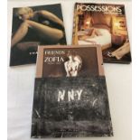 4 assorted adult erotic photo books. Possessions by John Hedgecoe, Chastity in Focus, Quartet Books.