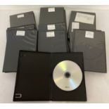 30 assorted adult erotic DVD's in plain plastic folding cases.
