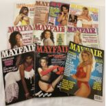 10 assorted issues of "Mayfair", adult erotic magazine.