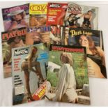 10 assorted vintage adult erotic magazines, to include: Whitehouse, Cockade, Playbirds and Rapier.