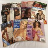 12 vintage issues of "Penthouse; The International Magazine for men", adult erotic magazine.