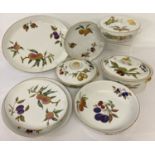 A collection of Royal Worcester "Evesham" serving plates and table ware.