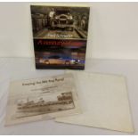 A vintage Bentley car catalogue together with 2 automobile books.