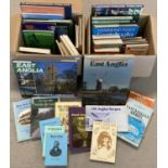 2 boxes of vintage books about East Anglia.