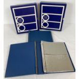 2 x empty blue Collecta philatelic covers albums complete with card cover sleeves.