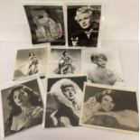 A collection of vintage Film Star and Celebrity photographs, some signed. To include Danny La Rue,