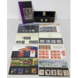 9 Royal Mail mint collectors sets of stamps in original presentation folders together with a first