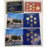 2 Royal Mint uncirculated carded 1982 coin sets. Together with a 1986 Queen Elizabeth II 60th