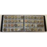 A Professional Coin Collectors Book containing 240 vintage British and world coins. To include: