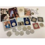 A collection of commemorative crowns to include 1997 Princess Diana Queen Of Hearts, Silver Jubilee,