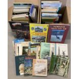 2 boxes of vintage books and ephemera about Norfolk & places in Norfolk. To include a quantity of