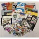 A quantity of Jersey & Guernsey stamps and stamp related ephemera. To include: first day covers,