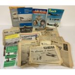 A collection of vintage newspapers & magazines relating to aircraft. To include newspapers from