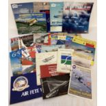 A box of assorted programmes, catalogues & booklets relating to Aircraft and Airshows.