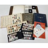 5 vintage stamp albums containing vintage British and world stamps. Together with sheets of