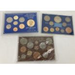 3 British coin collection sets. The Last Sterling Issues Of Great Britain, Complete Decimal Issue