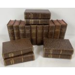 A full set of 16 vintage Charles Dickens novels from Odhams Press. Brown mottled effect covers