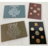 2 cased Royal Mint Coinage Of Great Britain & Northern Ireland proof sets with original cardboard
