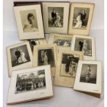 A collection of 11 vintage Japanese wedding photograph's in folded card covers.