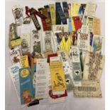 A collection of assorted vintage and Edwardian bookmarks, to include novelty and advertising