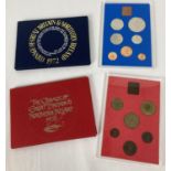 2 x 1970's Royal Mint cased proof sets Coinage Of Britain & Northern Ireland with original cardboard