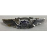 A modern CAF (Canadian Air Force) Ghost Squadron metal wings badge.