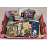 A box of assorted military booklets and ephemera. To include: Arctic War, The Abyssinian