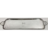 An early 20th century Atkin Brothers silver plated rectangular shaped 2 handled serving tray.