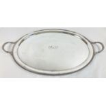 An early 20th century William Hutton 'Cross Arrows' silver plated large oval serving tray.