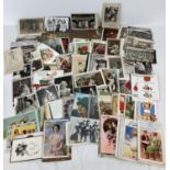 Approx. 300 assorted vintage & Victorian postcards. To include: novelty, greetings, royal,