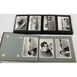 2 vintage 1950's photograph albums containing pictures of ships & boats.