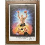 Jon Thaxton - British Lightweight boxing Champion 2006, autographed colour print by Robin Carter.