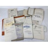 A collection of early to mid century correspondence, invoices and receipts relating to builders,