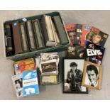 A quantity of assorted misc vintage items and ephemera. To include: Stamps, postcards, matchboxes,