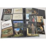 2 modern postcard albums containing modern postcards of stately homes, churches, villages, famous