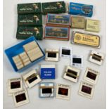 A box of assorted vintage souvenir photographic slides to include Hong Kong, France & Scotland.