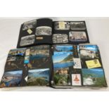 2 vintage holiday albums from 1950's-70's, to British & European destinations. Containing postcards,