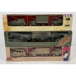 3 collectors box sets of military related vehicles by Lledo. Special Limited Edition to